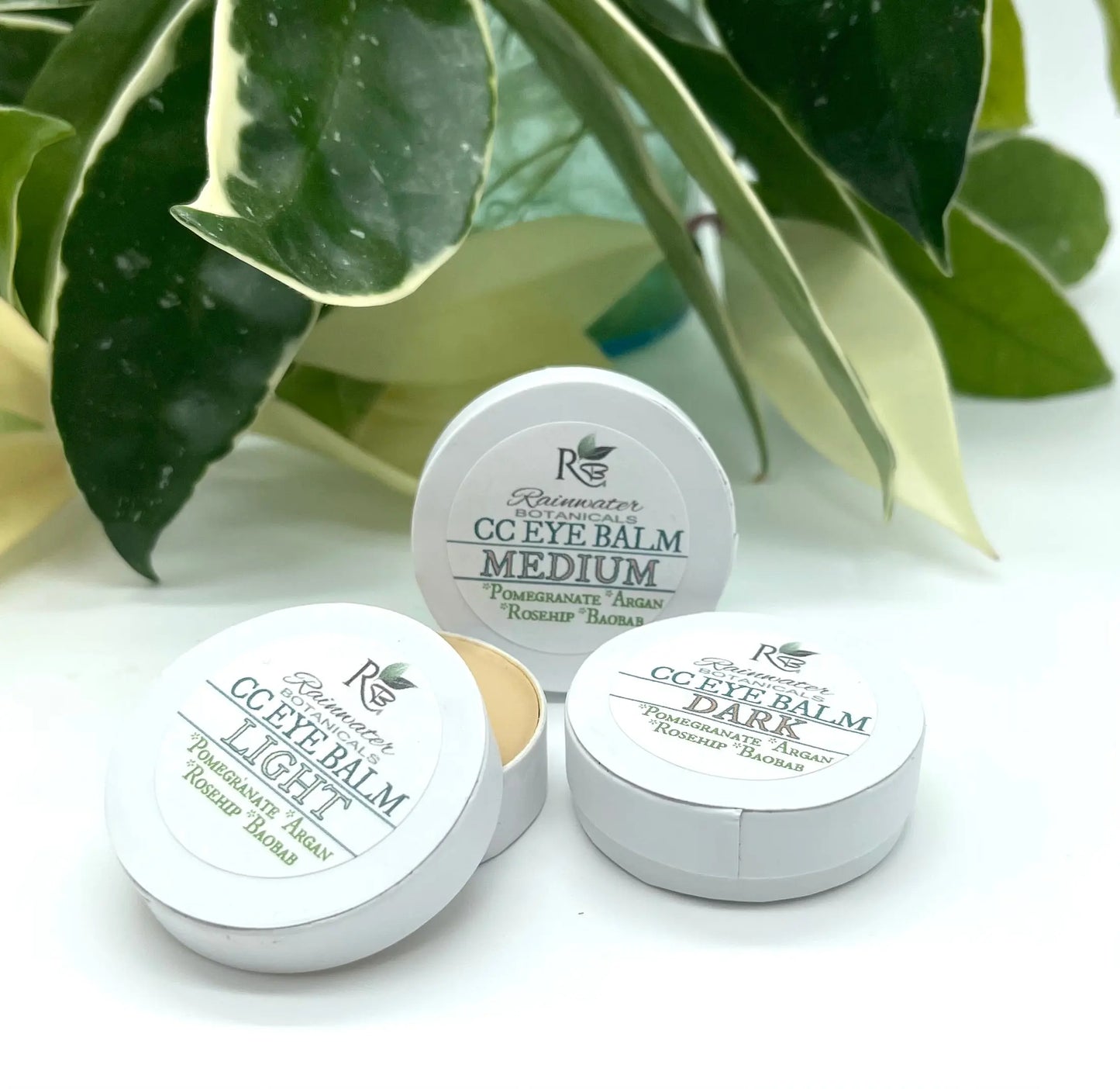 Color Correcting Eye Balm with Pomegrante, Argan, Rosehip & Boabab oils Rainwater Botanicals