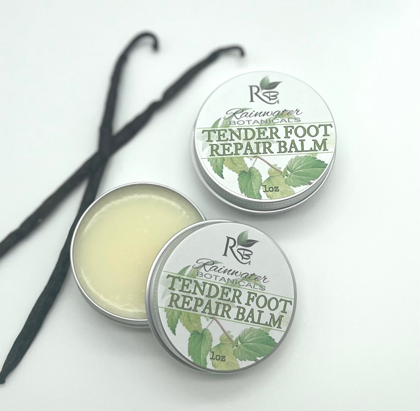 Tender Foot Repair Balm, vegan, natural, plastic free! Rainwater Botanicals
