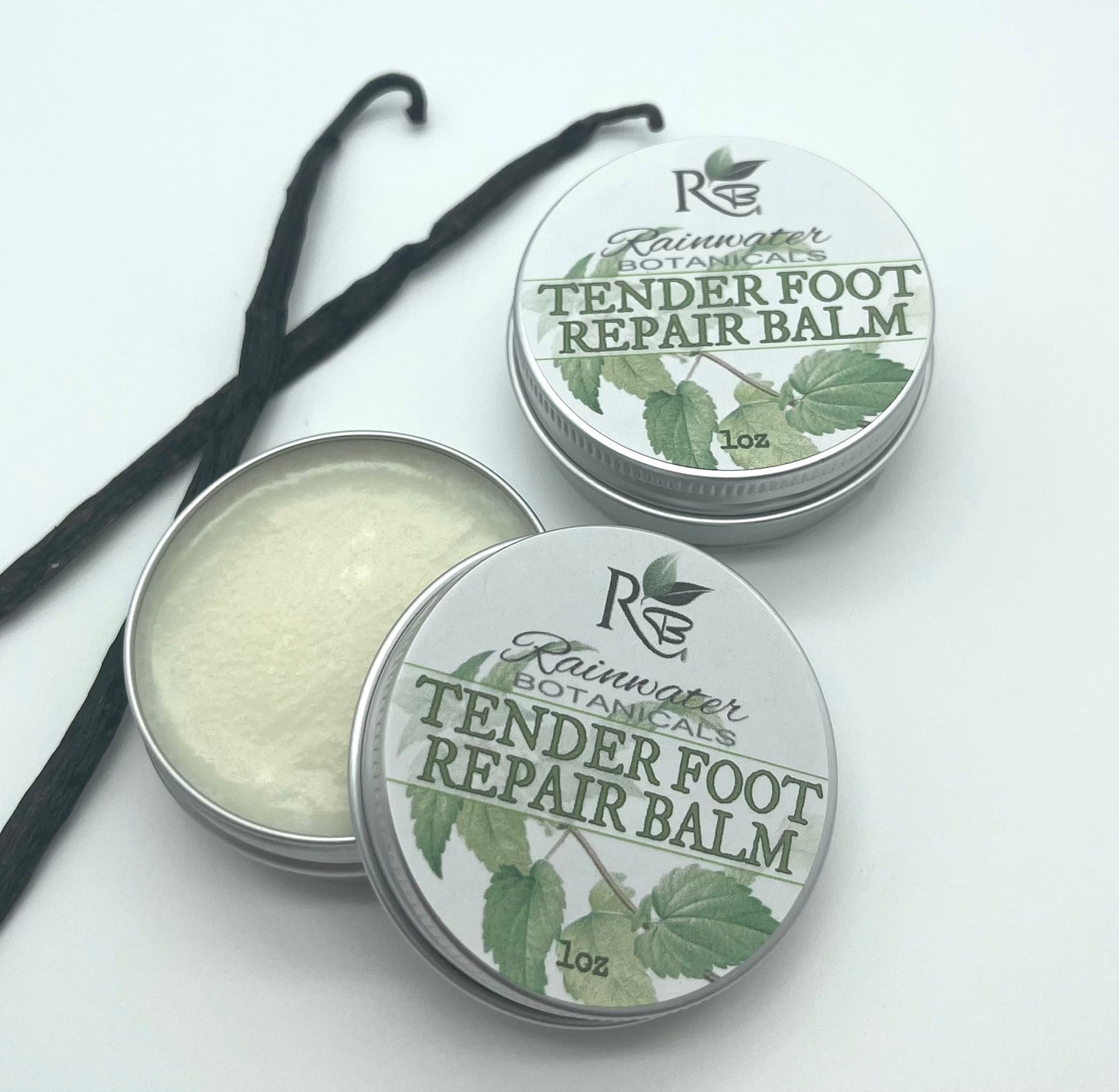 Tender Foot Repair Balm, vegan, natural, plastic free! Rainwater Botanicals