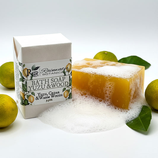 Yuzu & Wood Natural Bar Soap-Rainwater Botanicals Rainwater Botanicals
