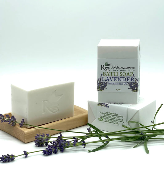 Lavender Bath Soap, Palm Free, Vegan Rainwater Botanicals