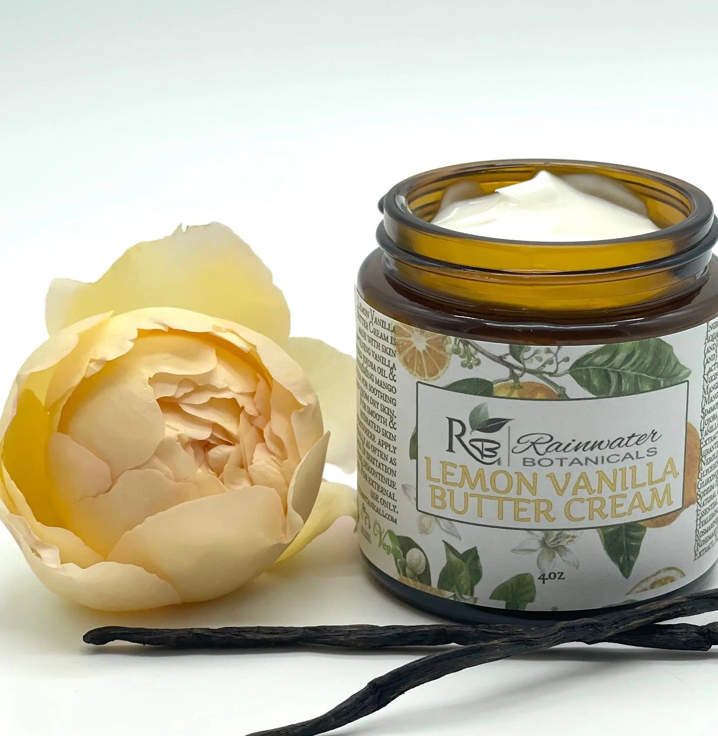 Lemon Vanilla Butter Cream Body Cream-Rainwater Botanicals Rainwater Botanicals