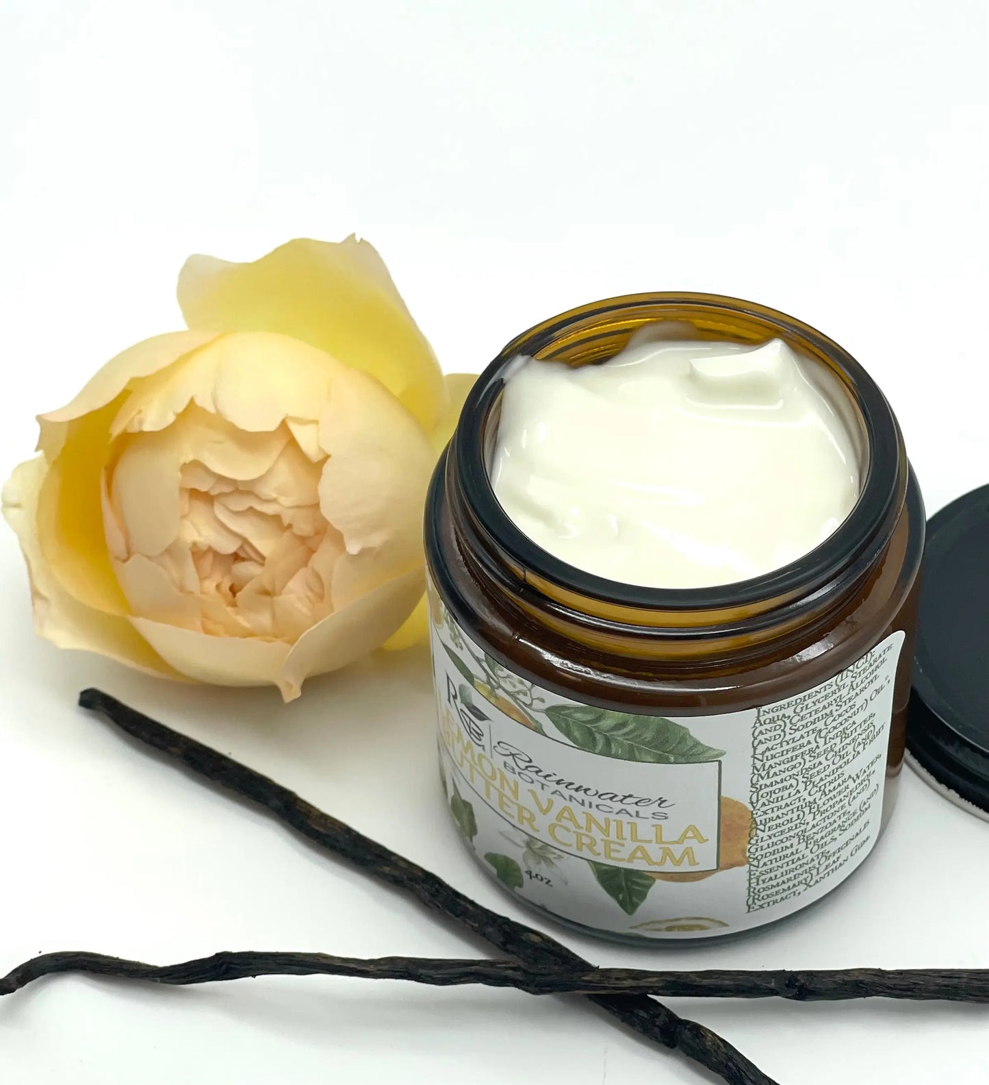 Lemon Vanilla Butter Cream Body Cream-Rainwater Botanicals Rainwater Botanicals