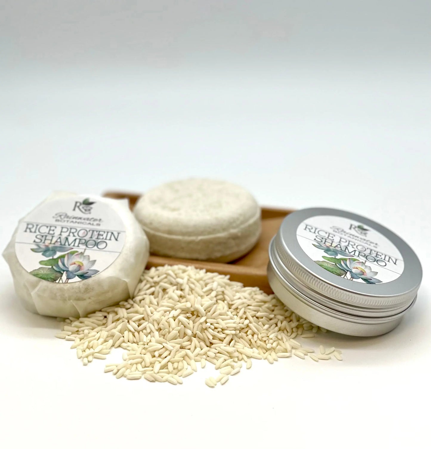 Rice Protein Solid Shampoo Zero Waste Rainwater Botanicals