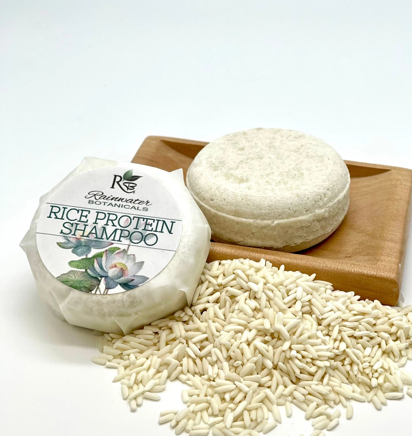 Rice Protein Solid Shampoo Zero Waste Rainwater Botanicals