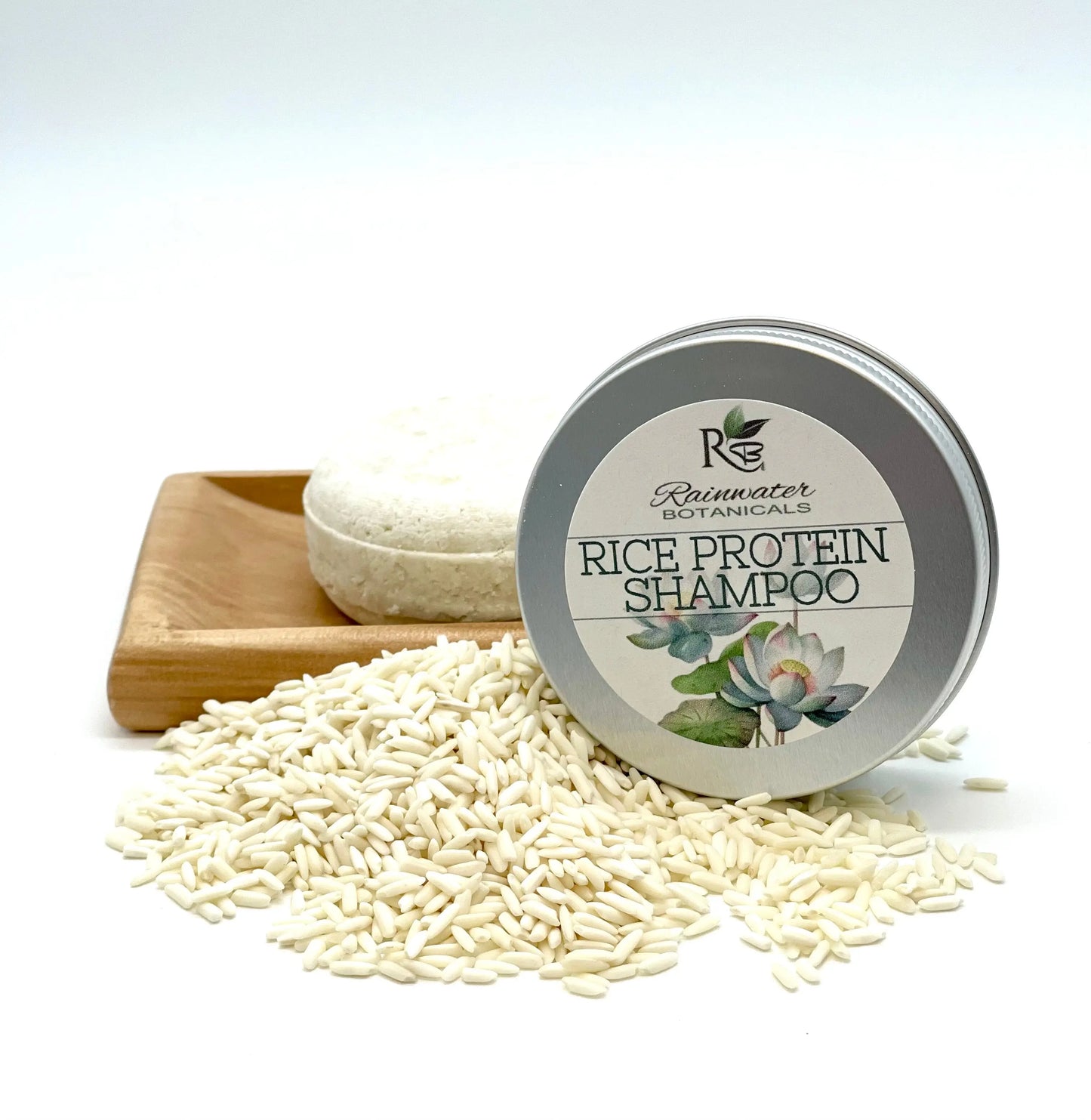 Rice Protein Solid Shampoo Zero Waste Rainwater Botanicals