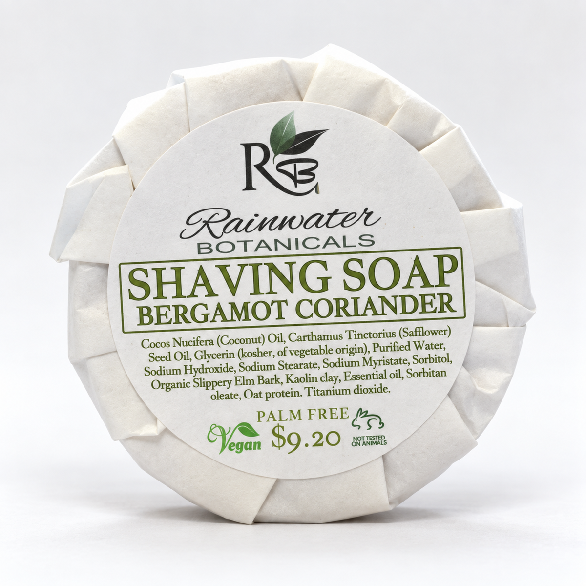 Bergamot & Coriander Shave Soap - Rainwater Botanicals
