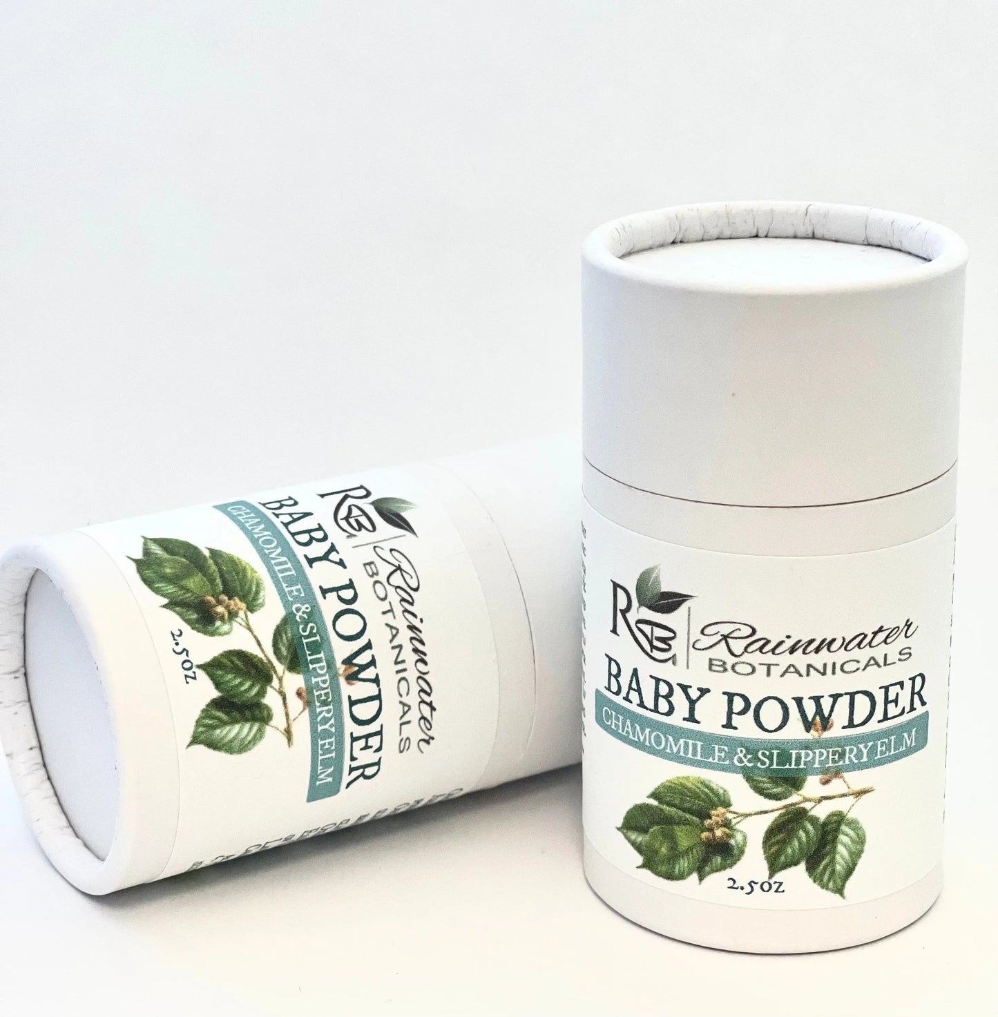 Baby Powder with Slippery Elm & Chamomile, Vegan, Zero Waste-Rainwater Botanicals