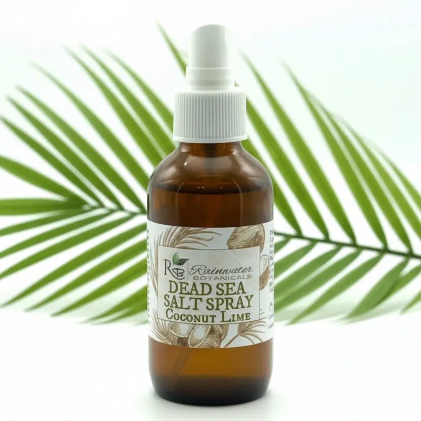 Dead Sea Salt Spray For Hair, moisturizing natural curl activator Rainwater Botanicals