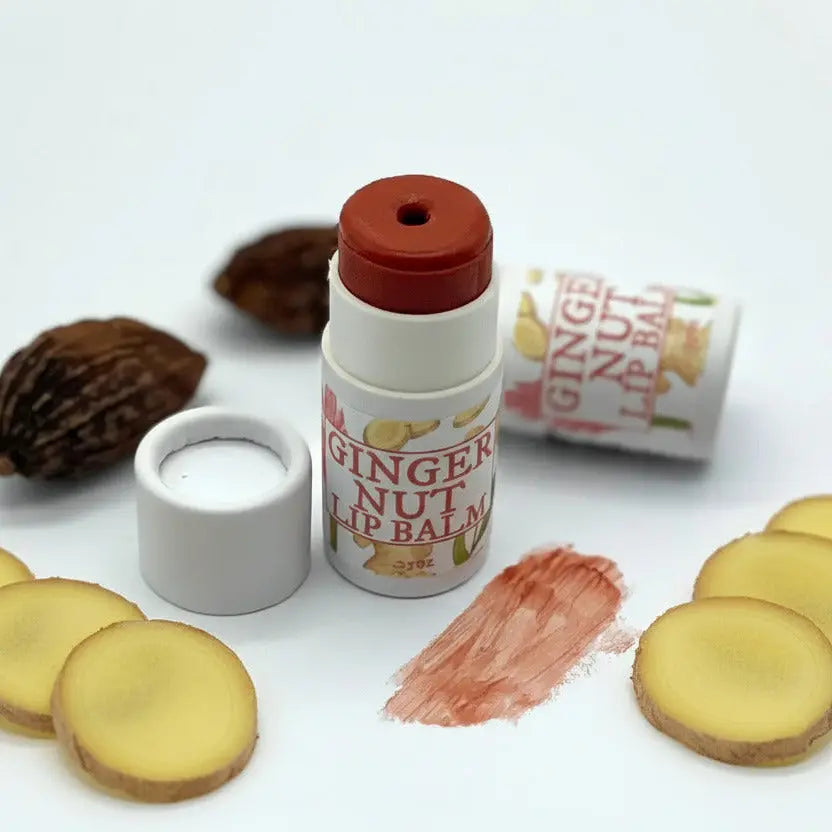 Ginger Nut Tinted Lip Balm Vegan & Zero Waste Rainwater Botanicals