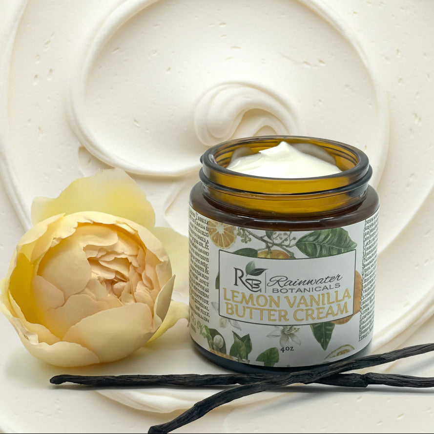 Lemon Vanilla Butter Cream Body Cream-Rainwater Botanicals Rainwater Botanicals