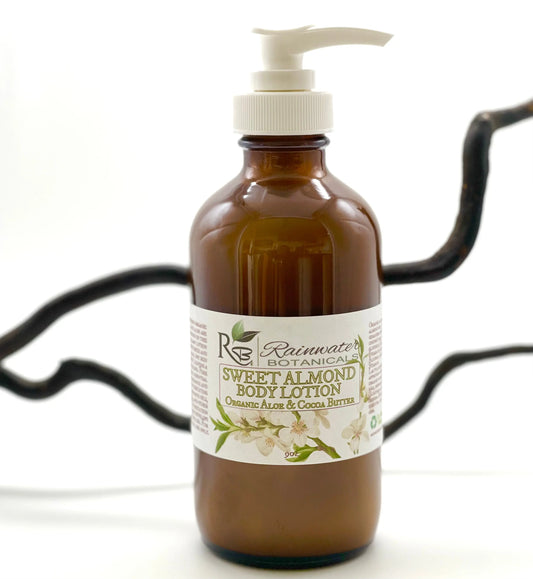 Natural Vegan Sweet Almond Body Lotion Rainwater Botanicals