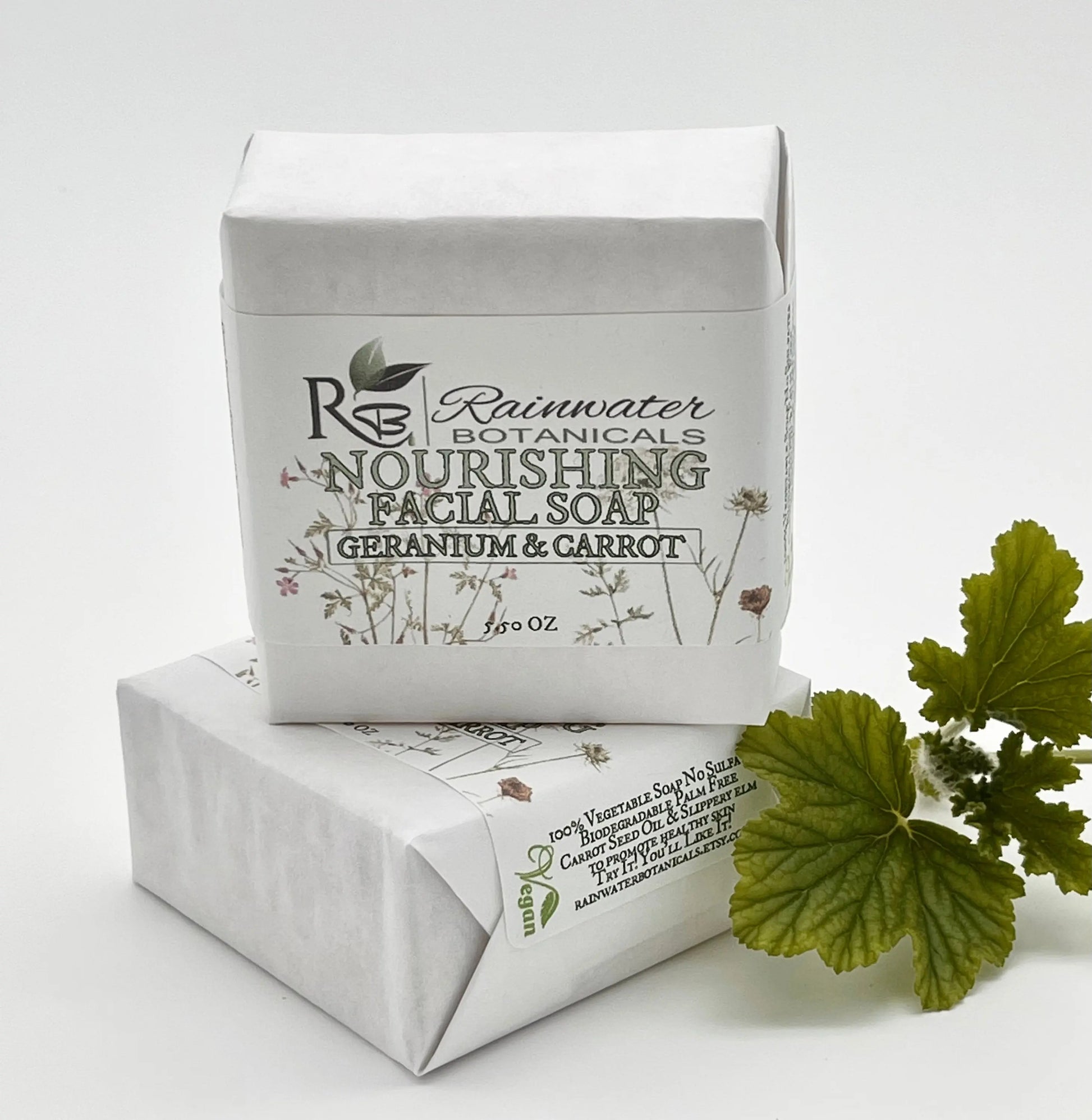 Nourishing Facial Soap with geranium and carrot seed oil Palm Free