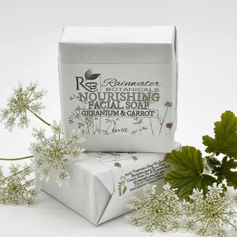 Nourishing Facial Soap with geranium and carrot seed oil Palm Free