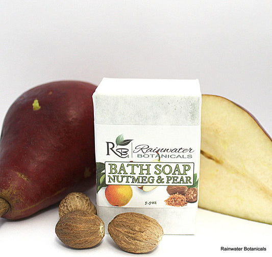Nutmeg & Pear Vegan Palm Free Soap-Rainwater Botanicals