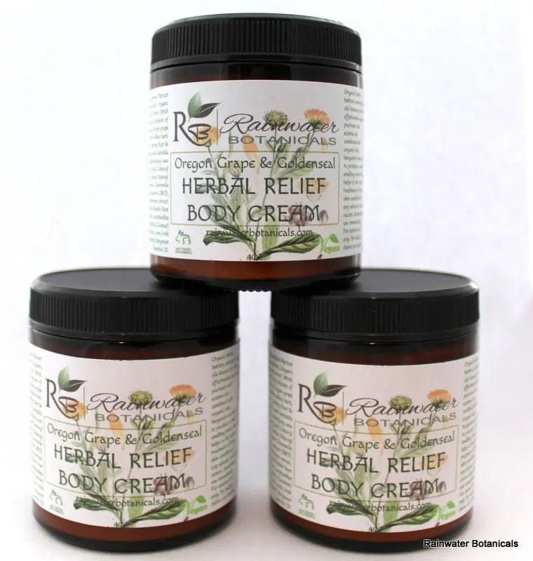 Oregon Grape Root and Golden Seal Herbal Relief Cream-Rainwater Botanicals