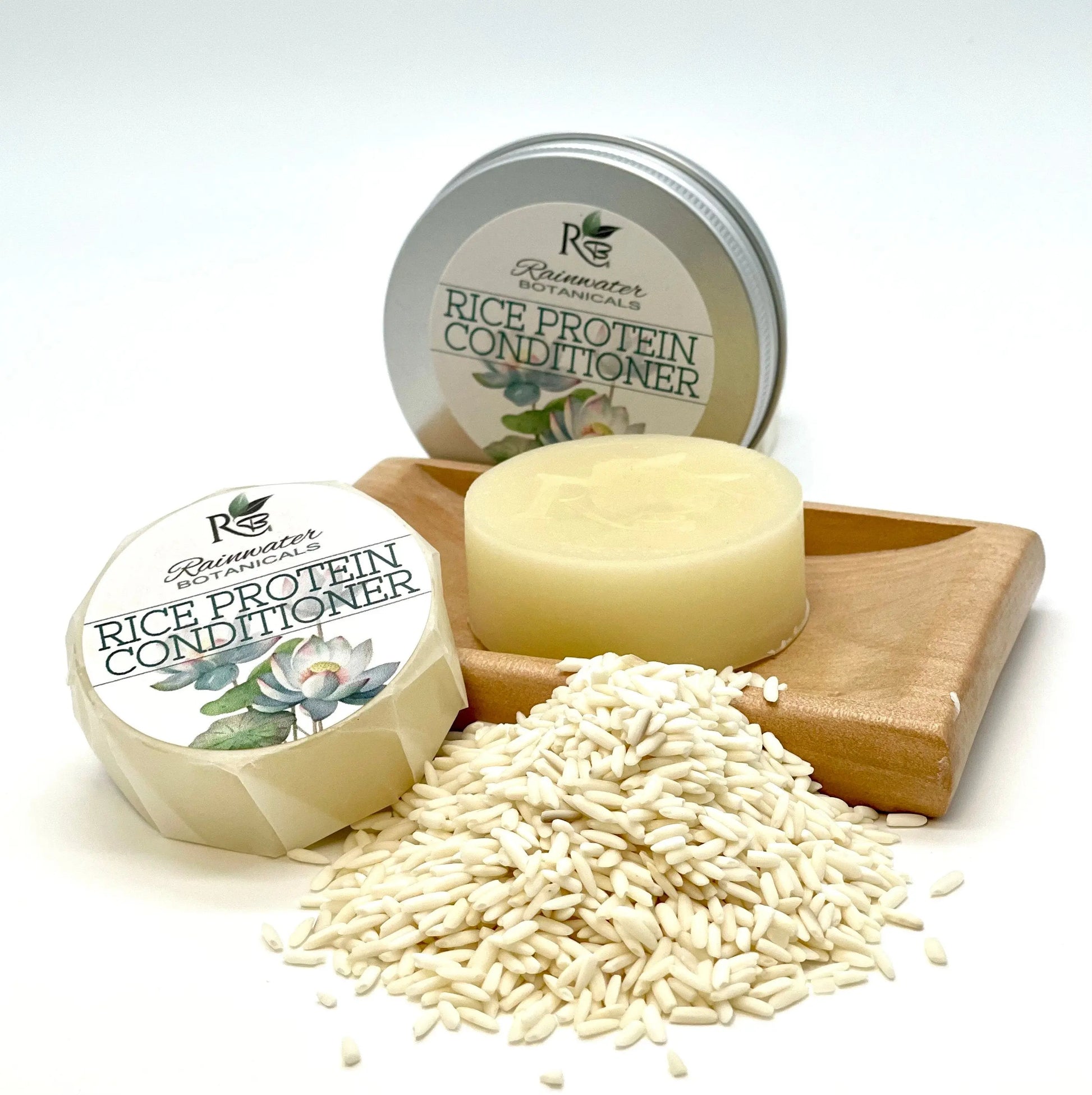 Rice Protein Solid Conditioner, Zero Waste - Rainwater BotanicalsRice Protein Solid Conditioner-Rainwater Botanicals