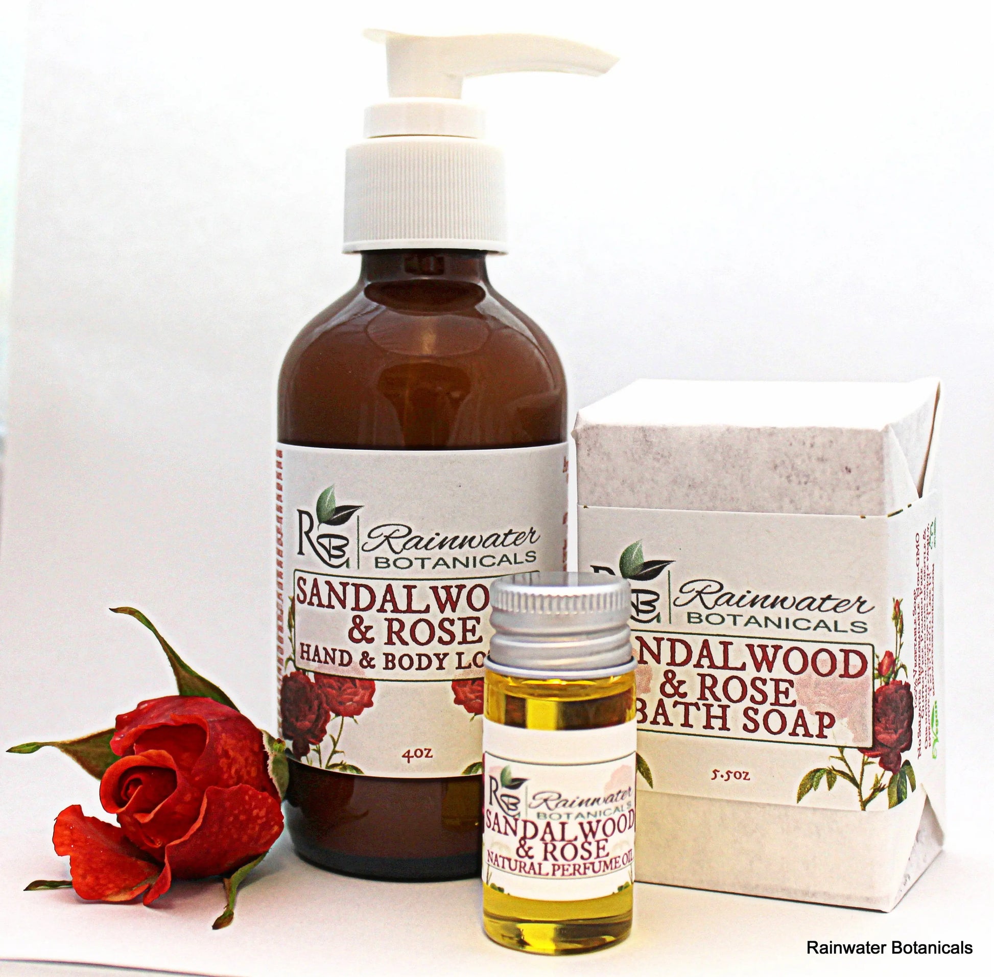 Sandalwood & Rose Palm Free Vegan Soap-Rainwater Botanicals