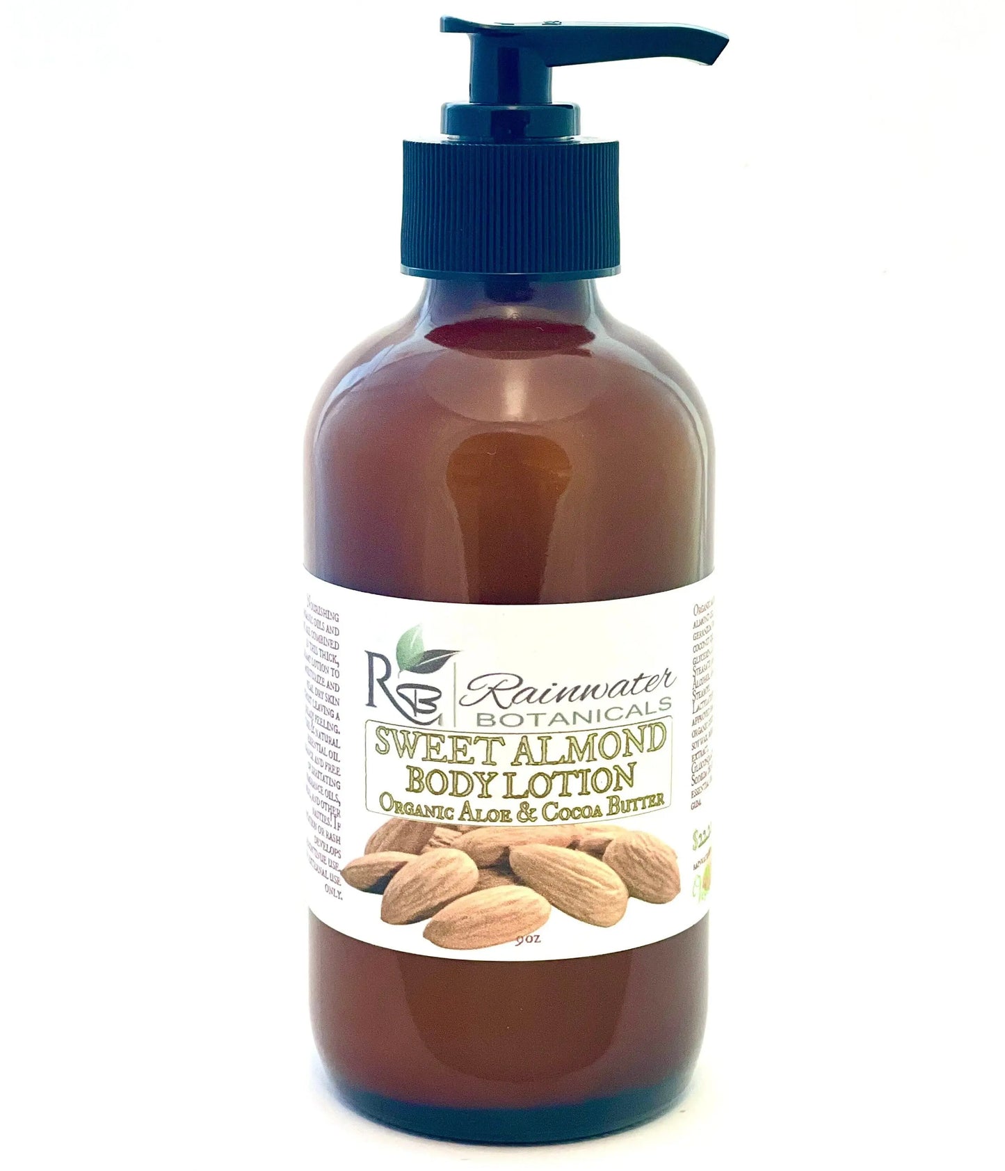 Natural Vegan Sweet Almond Body Lotion - Rainwater Botanicals