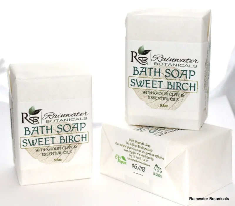 Sweet Birch Palm Free Vegan Soap-Rainwater Botanicals