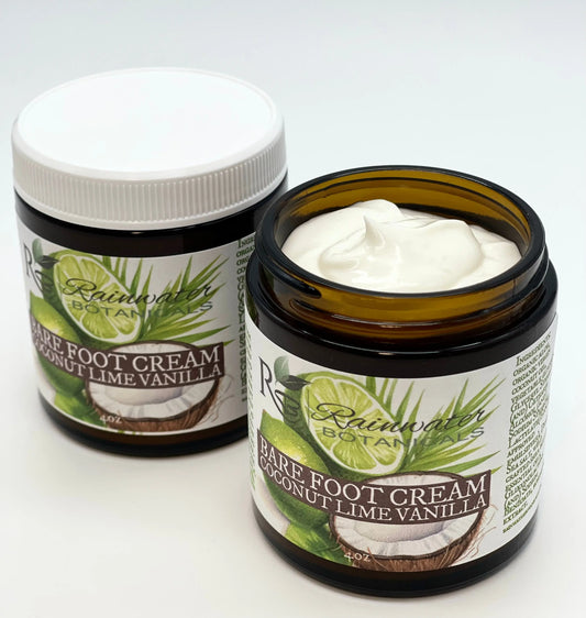 Vegan Coconut Bare Foot Cream Rainwater Botanicals
