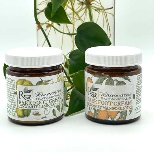 Vegan Coconut Bare Foot Cream Rainwater Botanicals