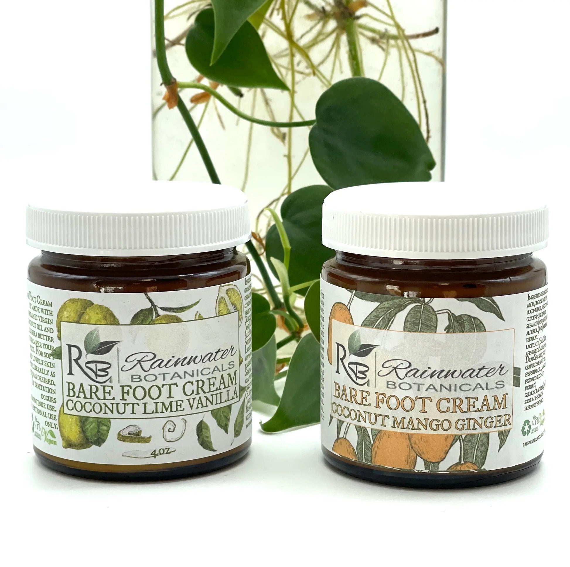 Vegan Coconut Bare Foot Cream Rainwater Botanicals