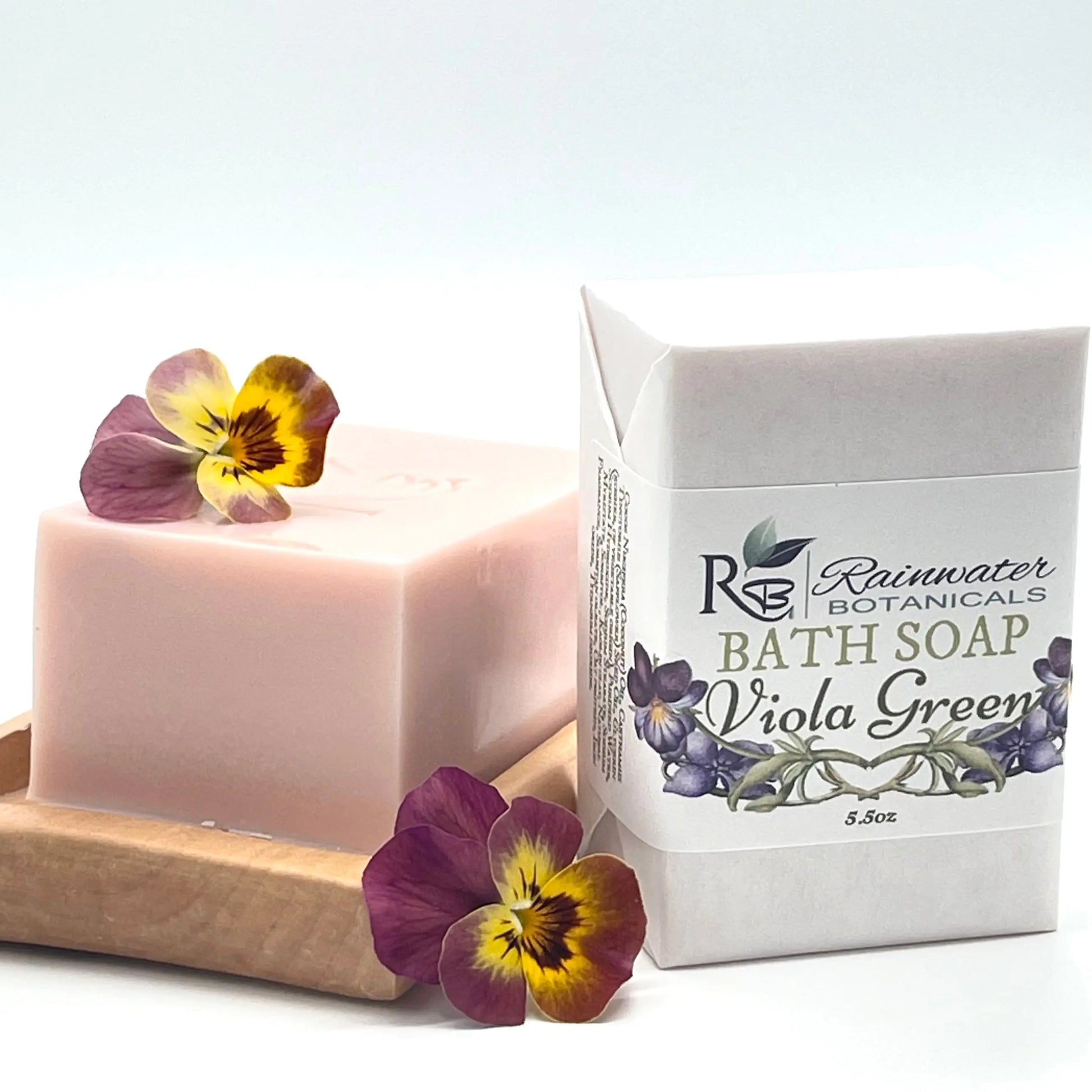Viola Green Palm Free Bath Soap Rainwater Botanicals