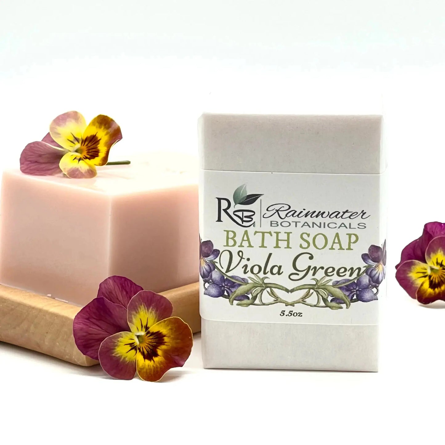 Viola Green Palm Free Bath Soap Rainwater Botanicals