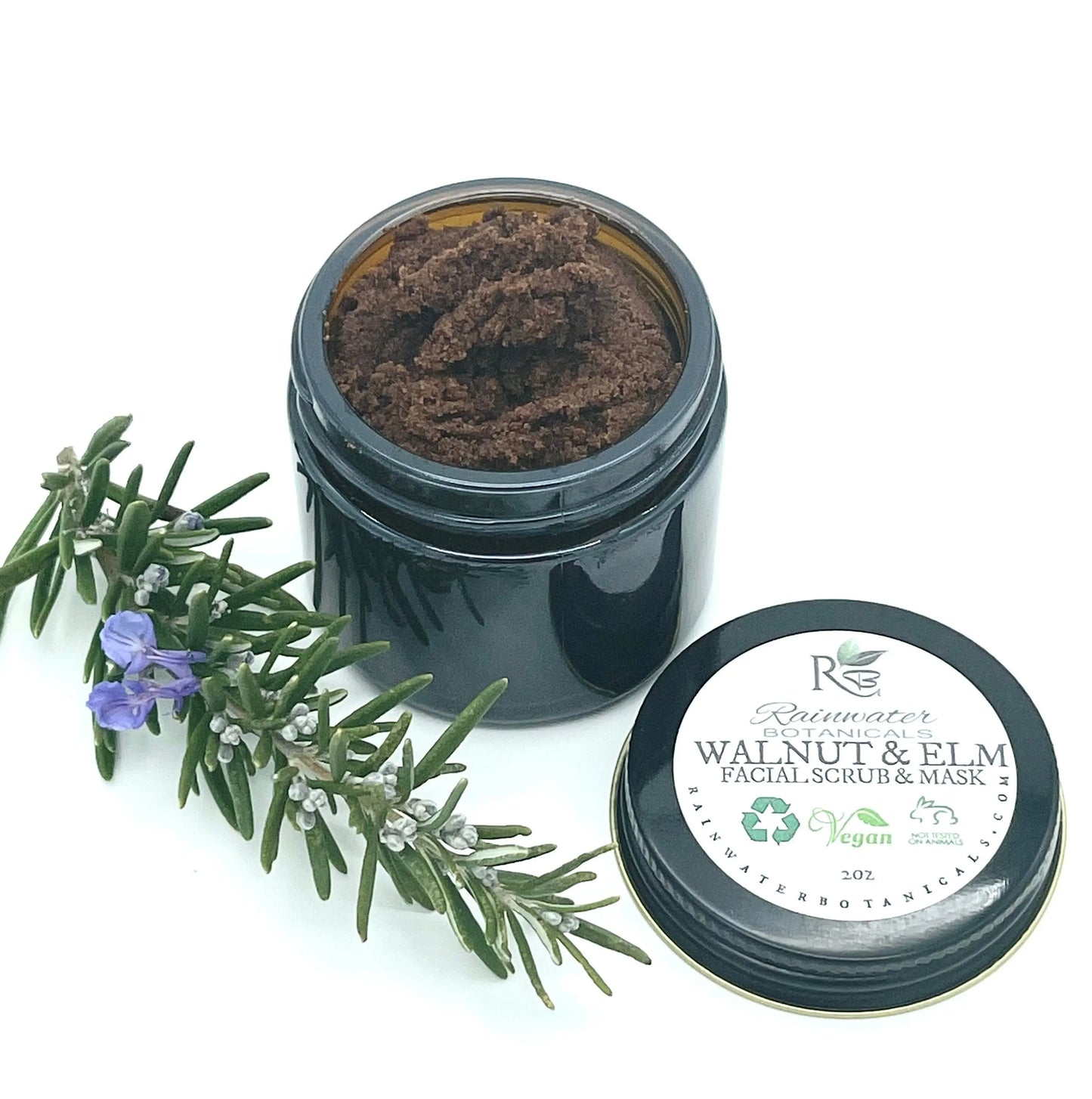 Walnut and Elm Facial Scrub and Mask -Rainwater Botanicals