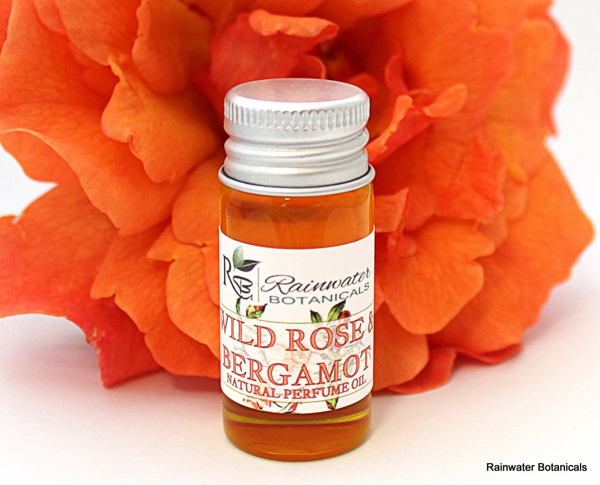 Wild Rose Bergamot Organic Perfume Oil Rainwater Botanicals